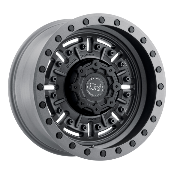 17X8.5 Black Rhino ABRAMS Textured Matte Gunmetal 6X139.7 ET-18 wheel/rim