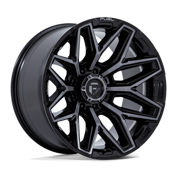 20x10 Fuel Off-Road Flux Gloss Black Brushed Face Gray Tint 8x170 ET-18 Wheel