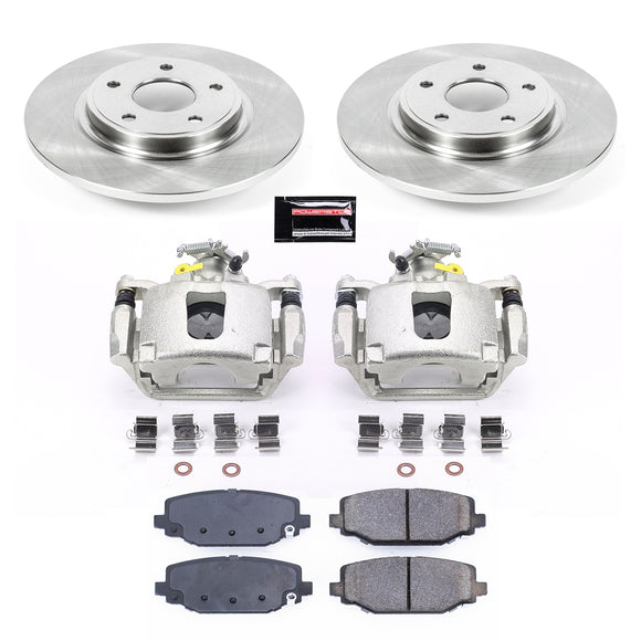PowerStop OE Stock Replacement Low-Dust Ceramic Brake Pad, Rotor and Caliper Kit