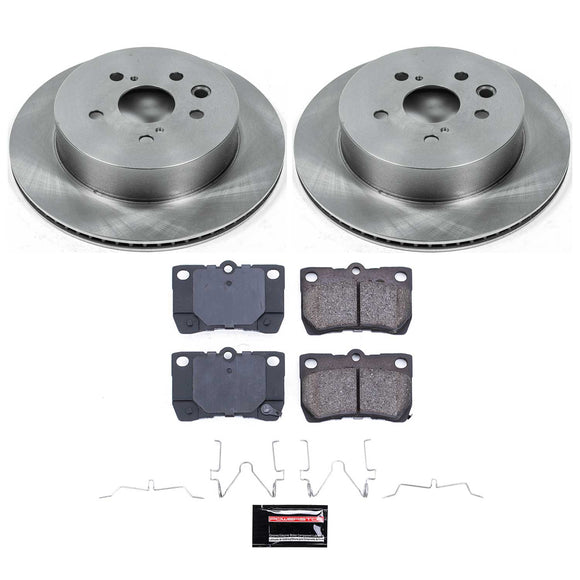 PowerStop OE Stock Replacement Low-Dust Ceramic Brake Pad and Rotor Kit