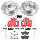 PowerStop Z26 Street Performance Ceramic Brake Pad, Drilled Slotted Rotor, and C