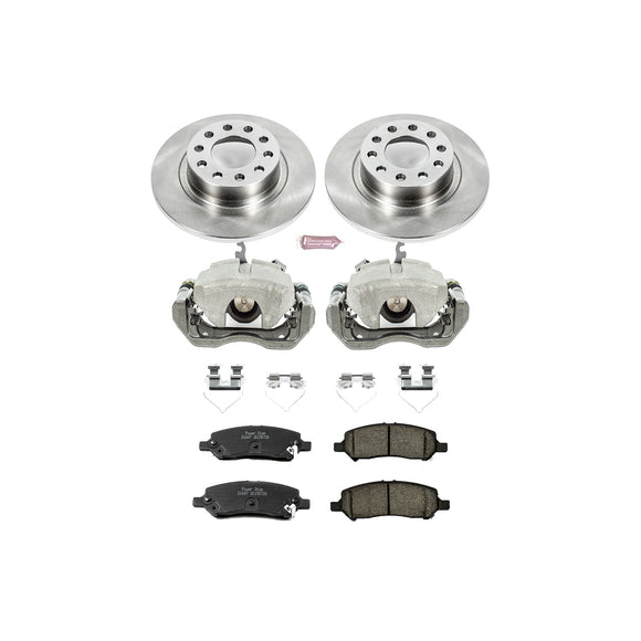 PowerStop OE Stock Replacement Low-Dust Ceramic Brake Pad, Rotor and Caliper Kit