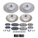 PowerStop Semi-Coated Rotor and Low-Dust Ceramic Brake Pad Kit