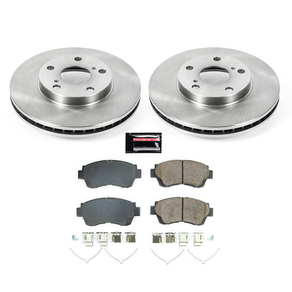 PowerStop OE Stock Replacement Low-Dust Ceramic Brake Pad and Rotor Kit
