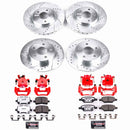 PowerStop Z26 Street Performance Ceramic Brake Pad, Drilled Slotted Rotor, and C