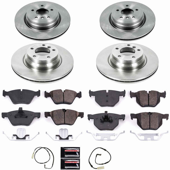 PowerStop OE Stock Replacement Low-Dust Ceramic Brake Pad and Rotor Kit