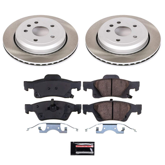 PowerStop Semi-Coated Rotor and Low-Dust Ceramic Brake Pad Kit