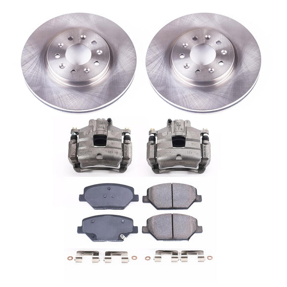 PowerStop OE Stock Replacement Low-Dust Ceramic Brake Pad, Rotor and Caliper Kit
