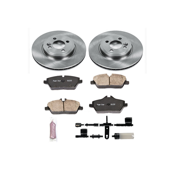 PowerStop OE Stock Replacement Low-Dust Ceramic Brake Pad and Rotor Kit