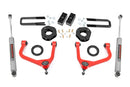 Rough Country 3.5 Lift Kit with Red Control Arms For 19-24 Chevy Silverado 1500