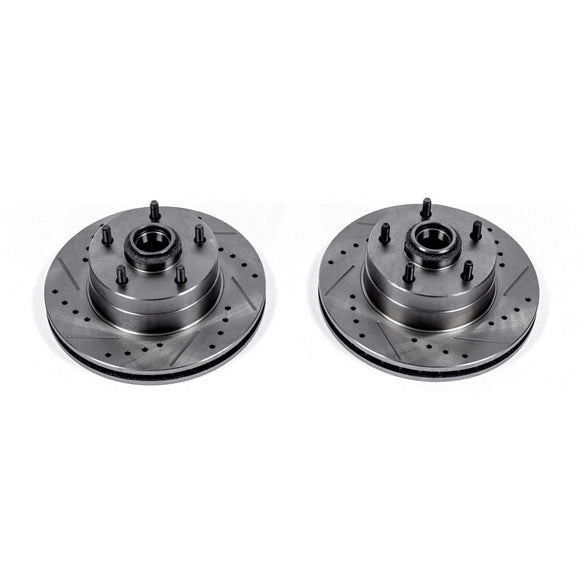PowerStop Evolution Drilled And Slotted Rotors Pair Front For Chevrolet Malibu