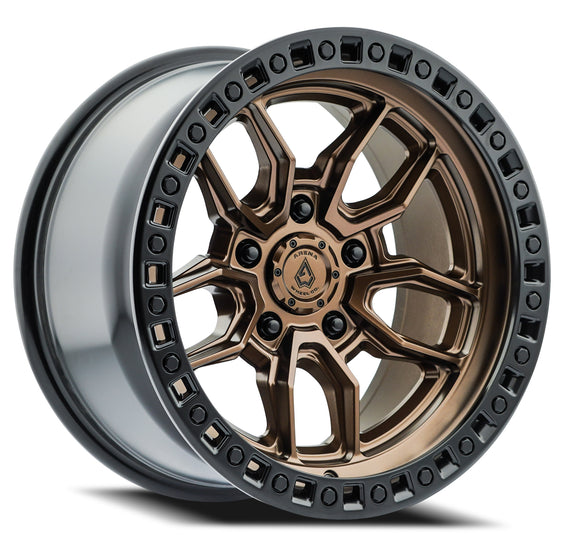 17x9 Arena Wheel Hustle Smoked Bronze Center Satin Black Lip 5x127 ET0 CB71.5