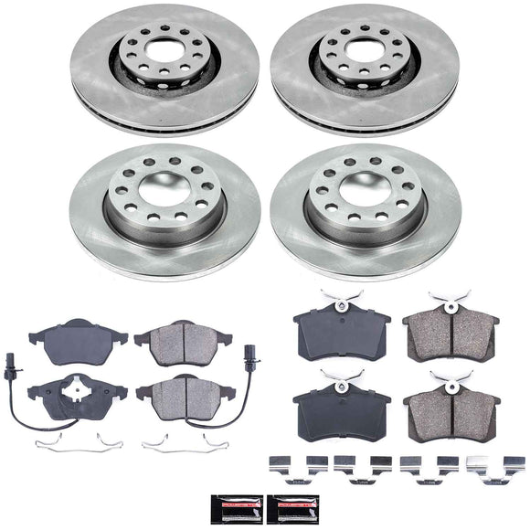 PowerStop OE Stock Replacement Low-Dust Ceramic Brake Pad and Rotor Kit