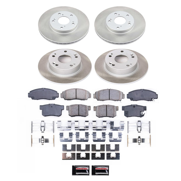 PowerStop Semi-Coated Rotor and Low-Dust Ceramic Brake Pad Kit