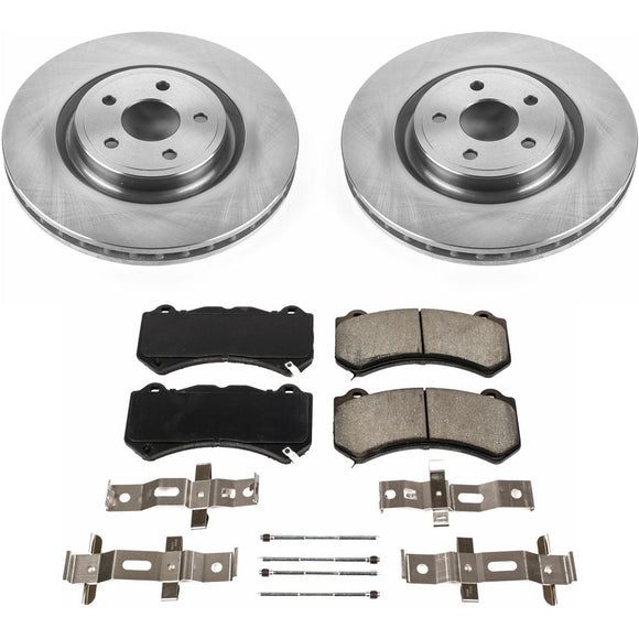 PowerStop OE Stock Replacement Low-Dust Ceramic Brake Pad and Rotor Kit