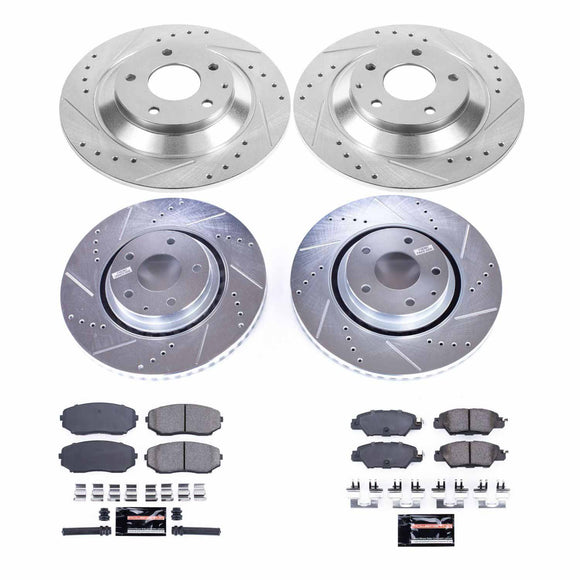 PowerStop Z23 Daily Driver Carbon-Fiber Ceramic Brake Pad and Drilled & Slotted