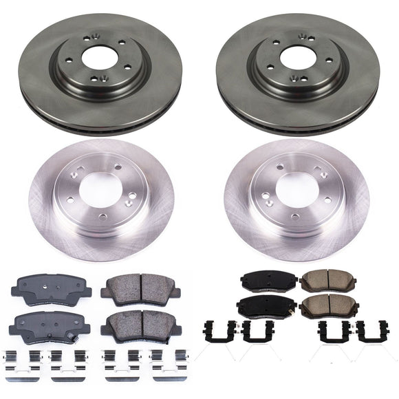 PowerStop OE Stock Replacement Low-Dust Ceramic Brake Pad and Rotor Kit