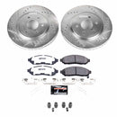 PowerStop Z36 Carbon-Fiber Ceramic Brake Pad with Drilled and Slotted Rotor Kit