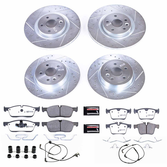 PowerStop Z36 Carbon-Fiber Ceramic Brake Pad with Drilled and Slotted Rotor Kit