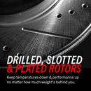 PowerStop Z23 Daily Driver Carbon-Fiber Ceramic Pads Drilled & Slotted Rotor & C