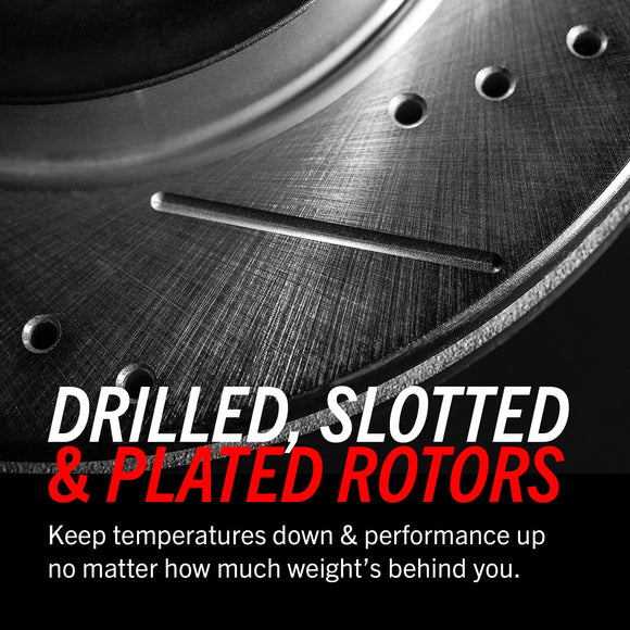 PowerStop Z23 Daily Driver Carbon-Fiber Ceramic Pads Drilled & Slotted Rotor & C