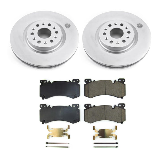 PowerStop Genuine Geomet Coated Rotor and Low-Dust Ceramic Brake Pad Kit