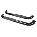 Westin Platinum 4 Oval Nerf Step Bars Powder Coated Black Steel 21-2345