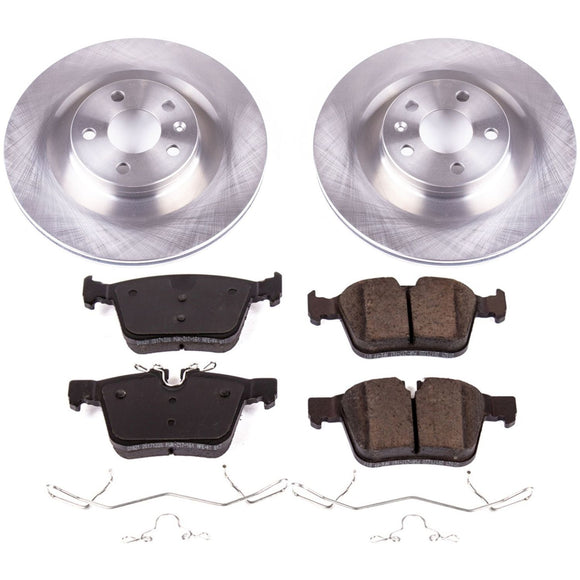 PowerStop OE Stock Replacement Low-Dust Ceramic Brake Pad and Rotor Kit