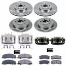PowerStop OE Stock Replacement Low-Dust Ceramic Brake Pad, Rotor and Caliper Kit