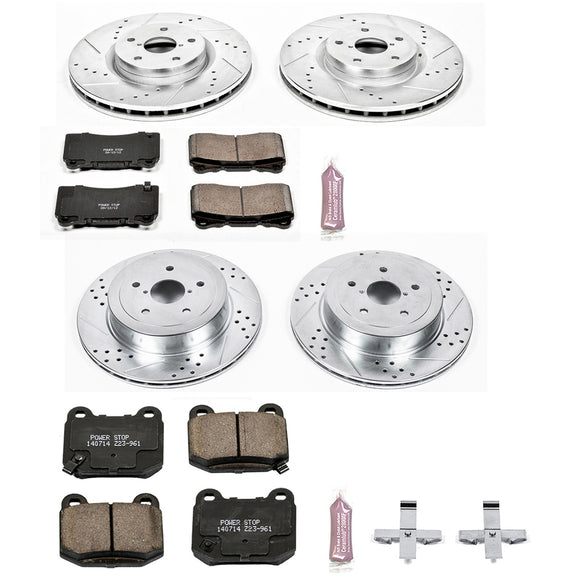 PowerStop Z23 Daily Driver Carbon-Fiber Ceramic Brake Pad and Drilled & Slotted