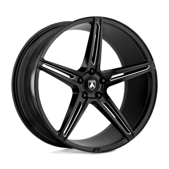 22X9 Asanti Black Alpha 5 Gloss Black Milled Wheel/Rim 5x120 ET32