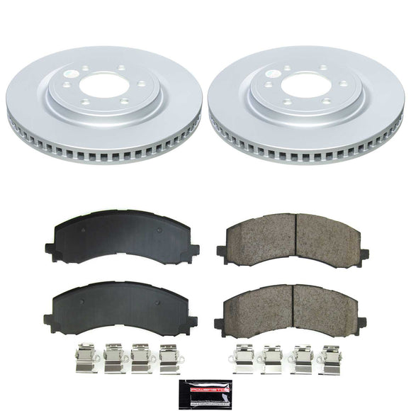 Genuine Geomet Coated Rotor and Low-Dust Ceramic Brake Pad Kit