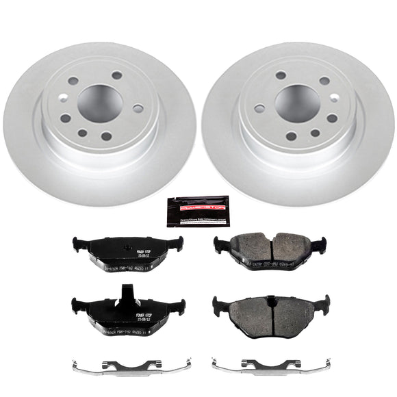 PowerStop Genuine Geomet Coated Rotor and Carbon-Fiber Ceramic Brake Pad Kit