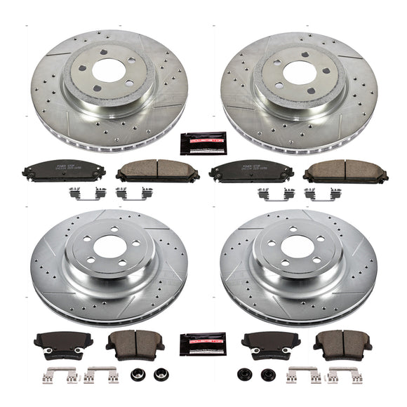 PowerStop Z23 Daily Driver Carbon-Fiber Ceramic Brake Pad and Drilled & Slotted