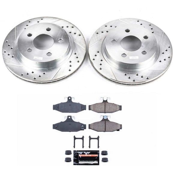 PowerStop Z23 Daily Driver Carbon-Fiber Ceramic Brake Pad and Drilled & Slotted