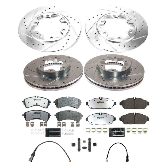 PowerStop Z36 Carbon-Fiber Ceramic Brake Pad with Drilled and Slotted Rotor Kit