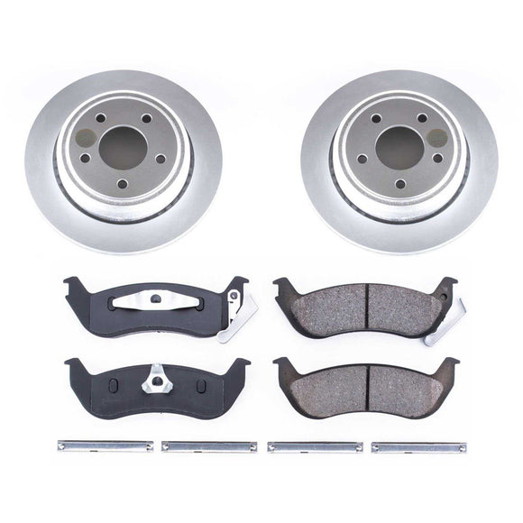 PowerStop Genuine Geomet Coated Rotor and Low-Dust Ceramic Brake Pad Kit