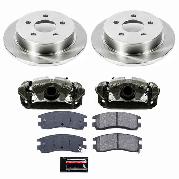PowerStop OE Stock Replacement Low-Dust Ceramic Brake Pad, Rotor and Caliper Kit
