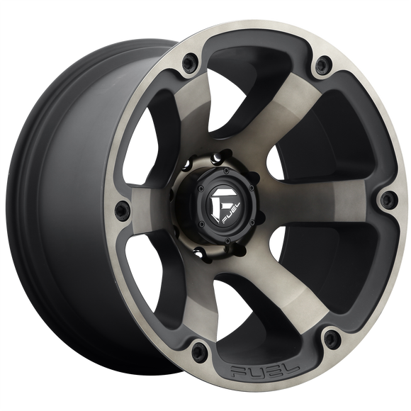 17x9 Fuel Off-Road D564 Beast Matte Black Double Dark Tint 6x139.7 ET-12 Wheel