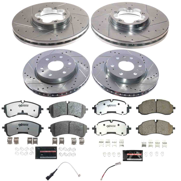 PowerStop Z36 Carbon-Fiber Ceramic Brake Pad with Drilled and Slotted Rotor Kit