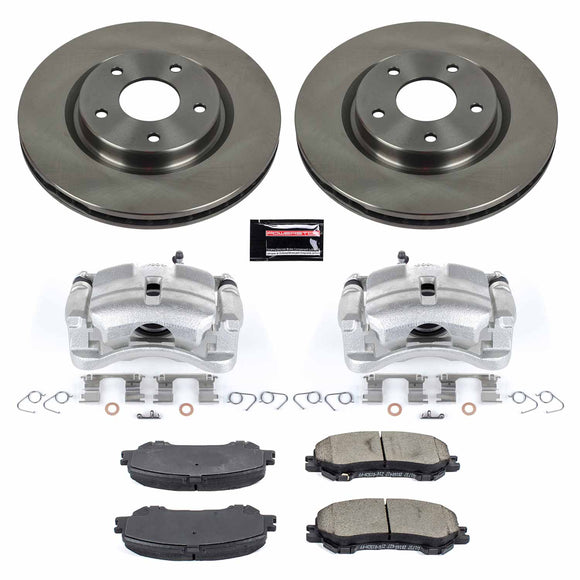 PowerStop OE Stock Replacement Low-Dust Ceramic Brake Pad, Rotor and Caliper Kit