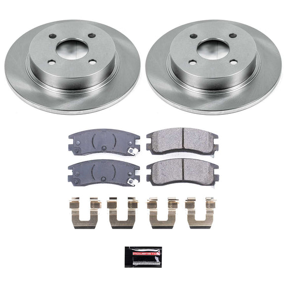 PowerStop OE Stock Replacement Low-Dust Ceramic Brake Pad and Rotor Kit