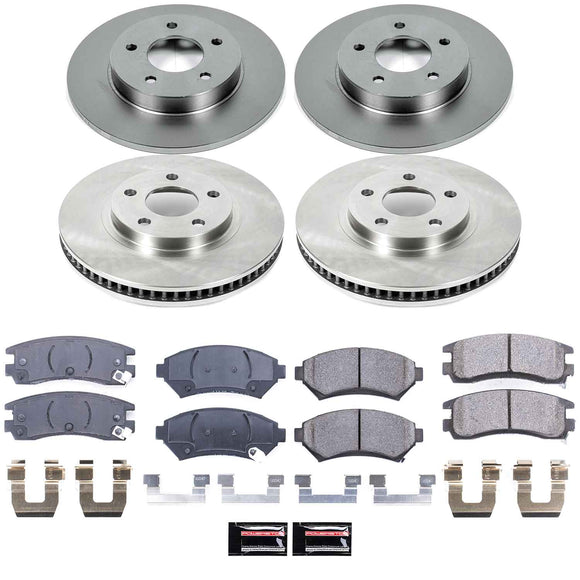 PowerStop OE Stock Replacement Low-Dust Ceramic Brake Pad and Rotor Kit