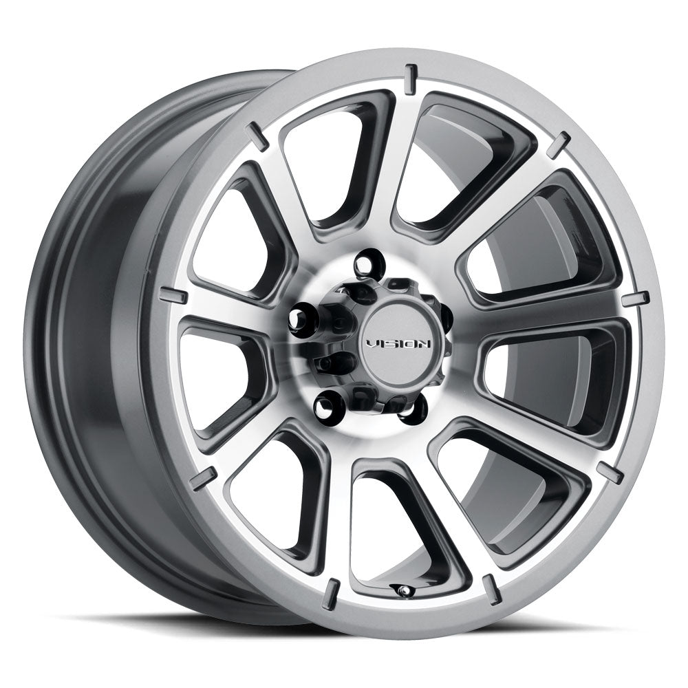 18x9 Vision 353 Turbine Gunmetal Machined 5x114.3 5x4.5 ET18 Wheel Rim - 0