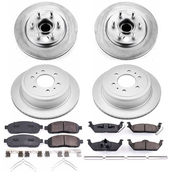 PowerStop Genuine Geomet Coated Rotor and Low-Dust Ceramic Brake Pad Kit
