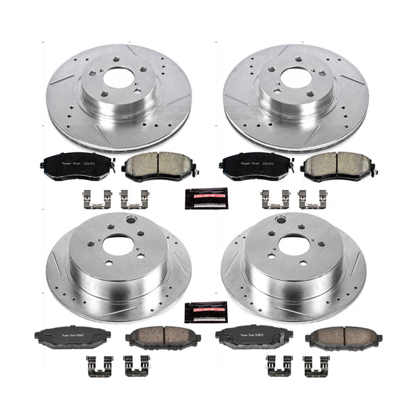 PowerStop Z23 Daily Driver Carbon-Fiber Ceramic Brake Pad and Drilled & Slotted