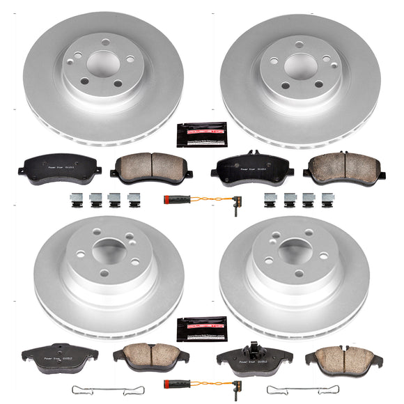 PowerStop Genuine Geomet Coated Rotor and Carbon-Fiber Ceramic Brake Pad Kit