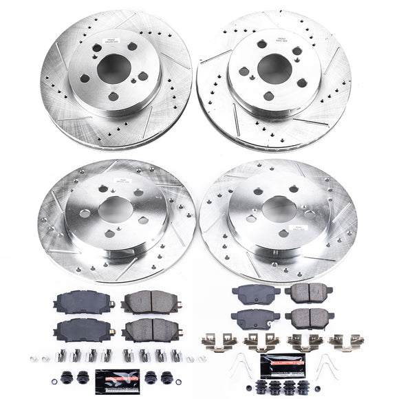 PowerStop Z23 Daily Driver Carbon-Fiber Ceramic Brake Pad and Drilled & Slotted