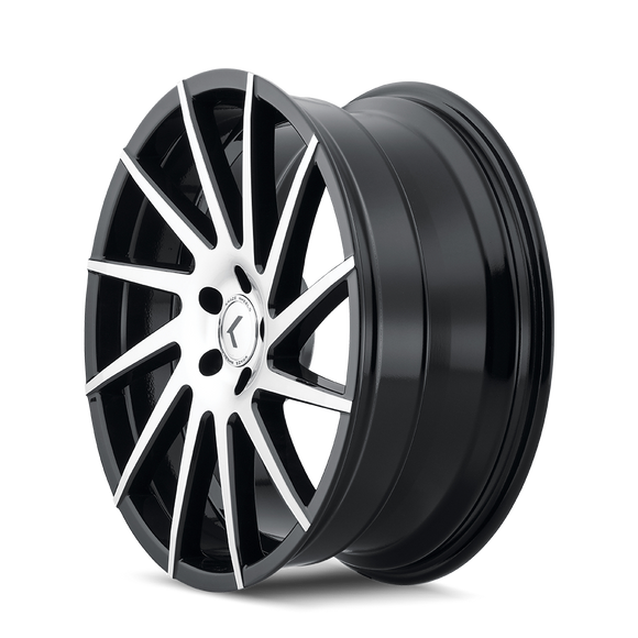 22x8.5 Kraze Spinner Black/Machined 5x112 ET40 wheel/rim