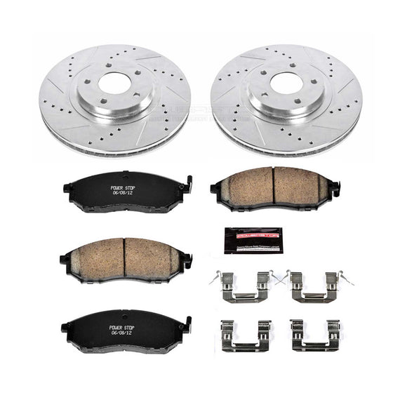 PowerStop Z23 Daily Driver Carbon-Fiber Ceramic Brake Pad and Drilled & Slotted